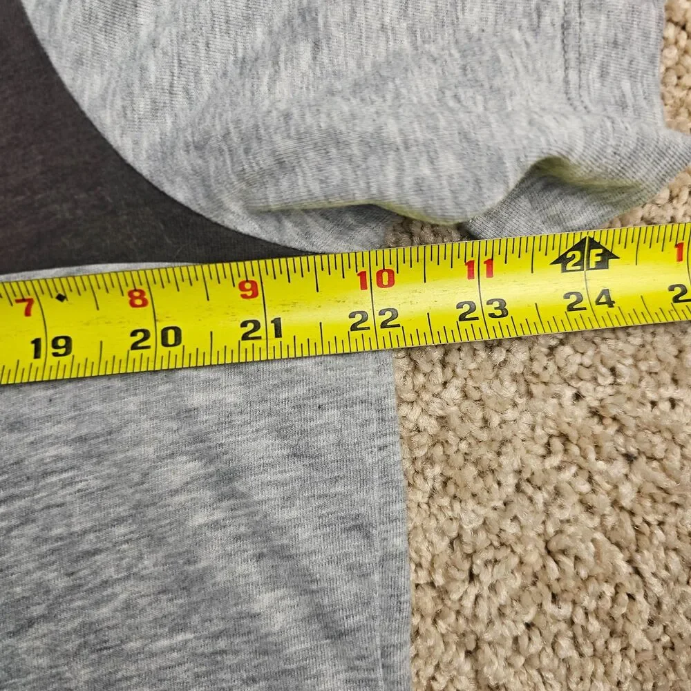 Nike Dri-FIT Tee Men's Large Gray Swoosh Athletic Workout Training Shirt